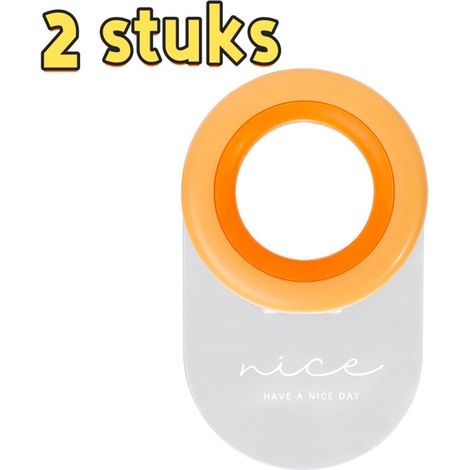 Lot de 2 rehausseurs de siège de toilette en forme annulaire pour éviter le contact avec la poignée et protéger les mains 7 x 4,5 x 0,3 cm orange (1/5)