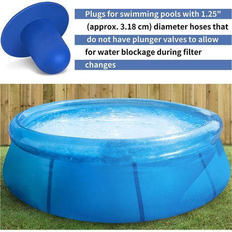 Set mit 5 Ersatzstopfen für Aufstellpools, für Pumpensiebe von eingelassenen Pools. (1/4)