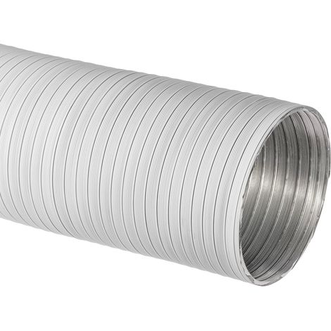 TUBO ALLUMINIO FLEX ALLUNGABILE A 3MT- Diam. 130 Bianco- DK- pezzi 1