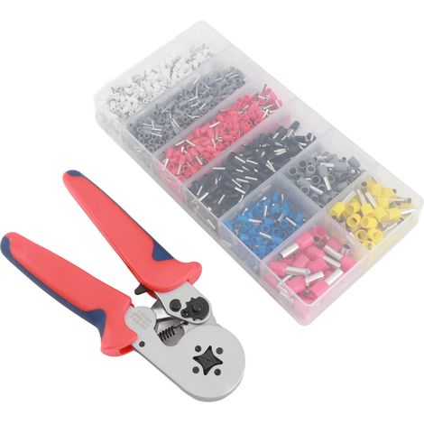Kit pince à sertir manchons chromé auto-réglable AWG 23-7 set outil sertissage (1/5)