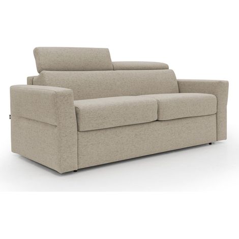 Avalon Schlafsofa mit 18 cm hoher Matratze aus wasserfestem Stoff T03 200 cm (140x197) beige