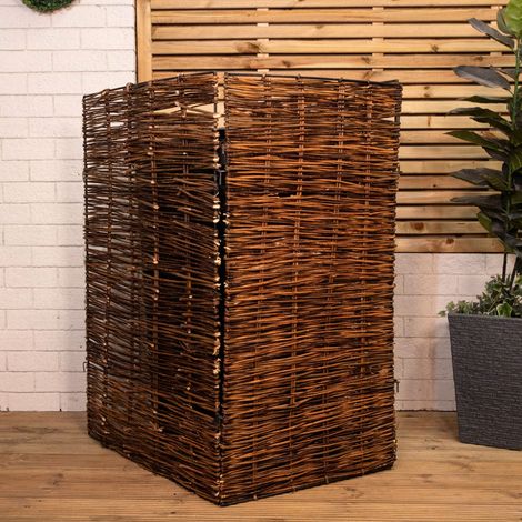 1.16m x 61cm Single Garden Patio Willow Wheelie Bin Screen Hideaway (1/5)