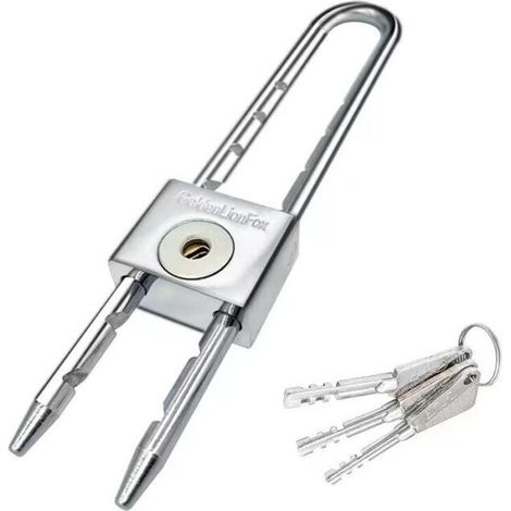 Cadenas à anse de 200 mm de long avec cadenas en acier laminé étanche pour porte, armoire, poutres longues