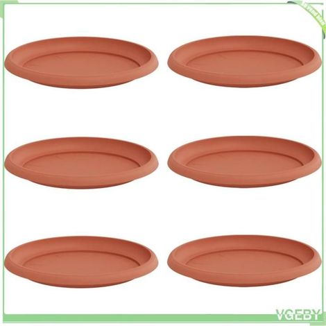 Plateau à fleurs - FAFEICY - 42020304 - Rouge brique - Ø 23,5 cm - Pack de 6 (1/5)