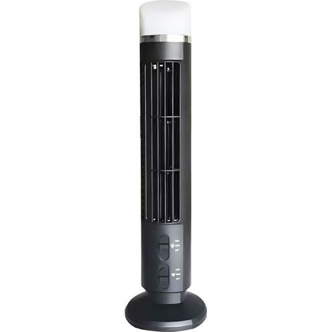 Ventola tornio verticale di 38 cm (15 pollici) e alla rotazione di 360° con 2 velocità, in bianco e nero. (1/5)