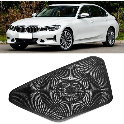 Cache-haut-parleur de console en alliage d'aluminium noir compatible avec BMW Série 3 G20 G28 2020 (1/5)