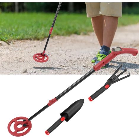 Détecteur de métaux MD3006 pour enfants, rouge, avec râteau et pelle. (1/5)