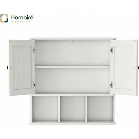 Aufbewahrungseinheit mit Schubladen, weiß, in Holzdekor 60 x 19,5 x 60 cm HOMAIRE (1/5)