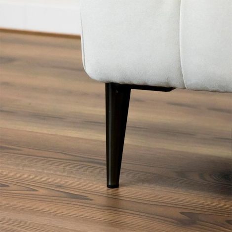 Piede in metallo per mobili e complementi d'arredo Ago17 nickel nero H 17cm.