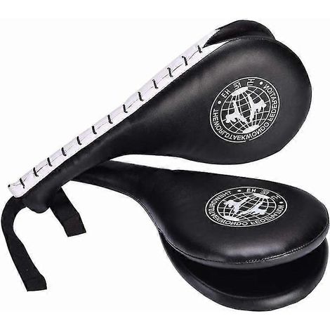 Lot de 2 cibles de frappe pour taekwondo et karaté, noires (1/4)