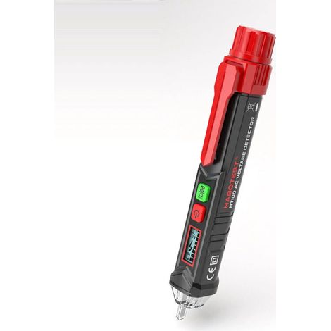 Détecteur de Tension sans Contact, Testeur de Tension avec Double Sensibilité 12V/48V-1000V, Écran LCD, Test de Fil de Phase/Neutre, Lampe de Poche, Alarme sonore, KAIWEETS (Sonde ronde) (1/5)