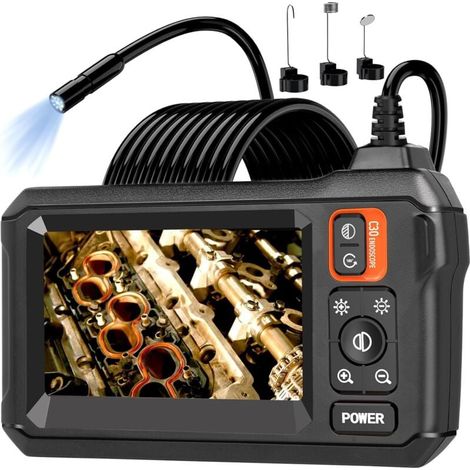 Endoscopio, telecamera endoscopica illuminata, telecamera di ispezione HD 1080P, telecamera endoscopica illuminata, telecamera impermeabile IP67, telecamera endoscopica flessibile da 16,5 piedi, gadge (1/4)
