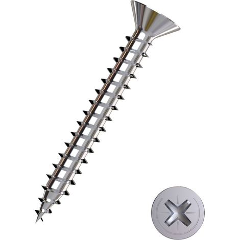 Connex Universalschrauben 4.0 x 25 mm PZ 2 Senkkopf - 100 Stück Edelstahl Holzschrauben