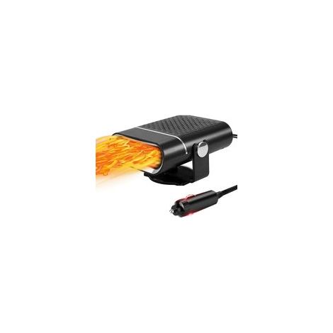 12V Chauffage de Voiture 200W: 2 en 1 Chauffage Rapide et Ventilation Désembueur et Dégivrageur de Pare-Brise Portable avec Prise Allume-Cigare, Idéal pour Voiture, SUV, Camion, Caravanes