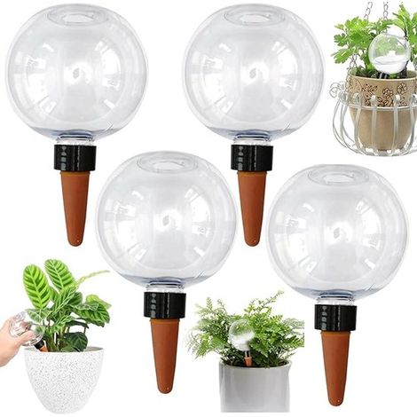 Lot de 4 ballons d'arrosage automatique transparents de 500 ml (1/5)