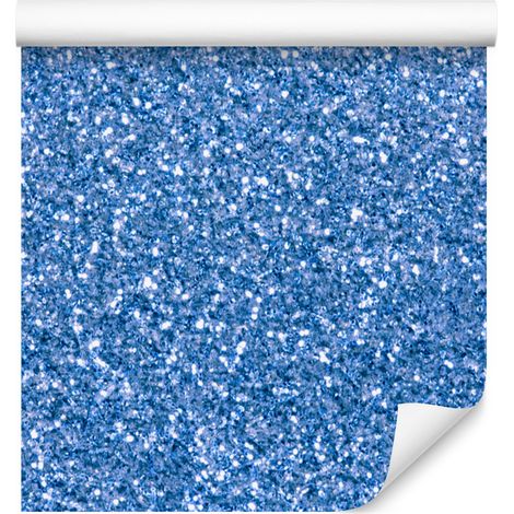 Papier peint à paillettes bleu et bleu azur pour salon et chambre 50x1000 cm (1/5)
