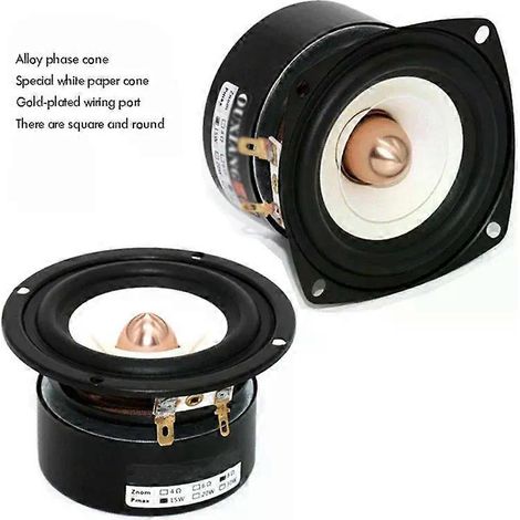Für Mini 3 Zoll Audio-Lautsprecher 4 Ohm 8 Ohm 15W Breitband-Sound-Lautsprecher HIFI Bullet Höhen Mitteltöner Bass Lautsprecher-JXLGV (1/4)
