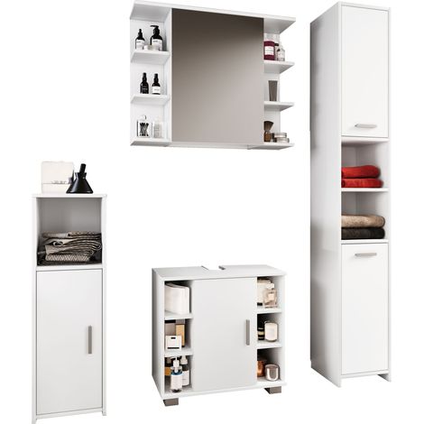 4 piezas de conjunto completo de muebles de baño Zalo ll 180x140x30 - VCM (1/2)