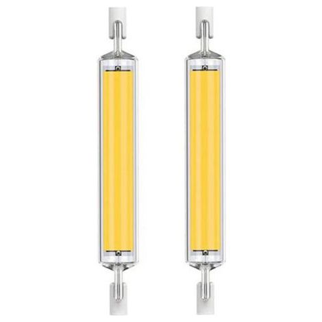 Lot de 2 lampes LED horizontales à double culot - 118 mm, 20 W - 220 V, lumière blanc chaud (1/5)