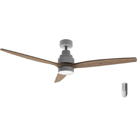 Cecotec Ventilador de Techo con Luz EnergySilence Aero 5300 White&Wood Design. 30W, Diámetro 52” con 3 Aspas, Motor DC, Luz LED (1/5)
