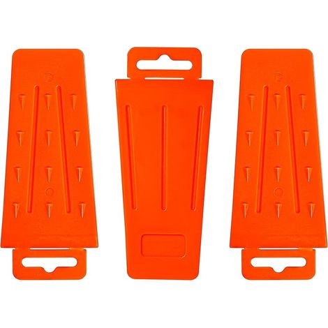 Coins d'abattage 14cm, Outils de Coupe d'arbre en Plastique de pour Guider la stabilisation de l'arbre, Ensemble de Fournitures d'abattage de Coin de tronçonneuse,Lot de 3 (1/5)