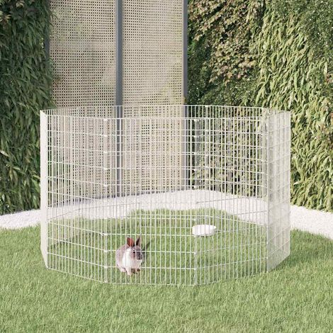 vidaXL Recinto animales corral 10 paneles hierro galvanizado 54x100 cm (1/5)