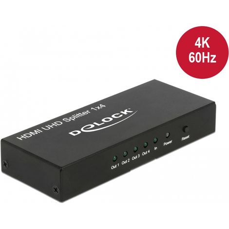SPLITTER HDMI UHD 1 x entrada hdmi 4 x salida hdmi 4k 60HZ DELOCK