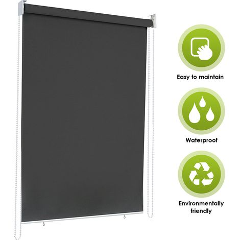 Swanew – Store vertical 140 x 240 cm – Toile imperméable en polyester avec revêtement PU – Protection contre le vent – Pieds en acier robustes (1/4)