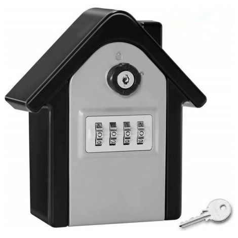 Wandmontierter sicherer Schlüsselkasten, Schlüsselkasten mit digitalem Code und Notschlüsseln, großer Schlüsseltresor für den Außenbereich, Schlüsseltresorformat für Zuhause, Büro, Fabrik, Garage
