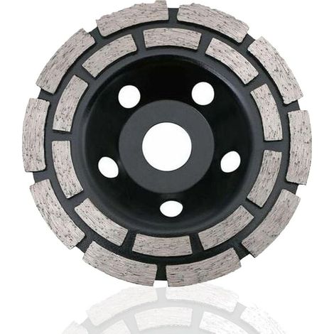 Disque diamant 230 x 22,2 mm – Double rangée pour meulage béton, granit et pierre – Alésage 22,2 mm – Finition précise (1/5)