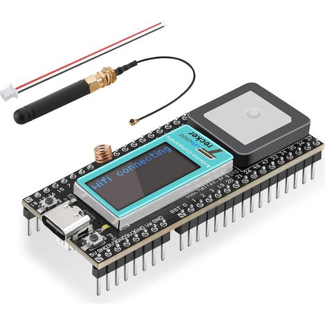 ESP32 SX1276 Tracker sans Fil avec écran Lora ESP32 SX1276 868 MHz – 915MH Bluetooth 4.2 + WiFi LoRaWAN Prend en Charge Lora/Gnss/GPS avec Connexion de Type C, pour Arduino IDE (1/5)