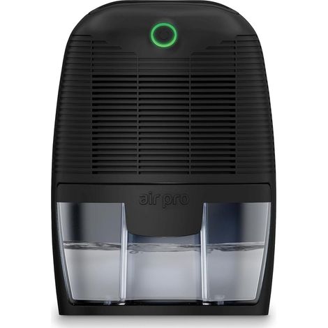 Air Pro Mini Dehumidifier Electric Mould/Damp Remover 300ml/Day Moisture Absorber 0.6L Tank Black