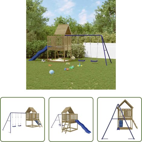 Cadre d'escalade - Aire de jeux d'extérieur bois de pin imprégné (1/5)