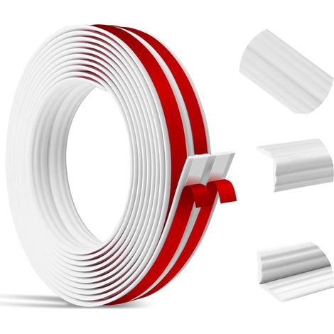 Flexible self-adhesive skirting board with PVC trim strip (1/5)