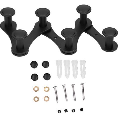 Folding fabric wall hook, hanger for living room, bathroom, front door, black (1/5)