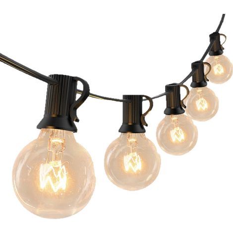 7.5-meter outdoor string lights – 25 waterproof bulbs – warm white light –High quality enhances quality of life. (1/5)