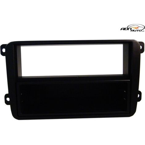 Facade autoradio 1DIN compatible avec Skoda Fabia ap07 - Noir - RAF3202 - avec vide poche