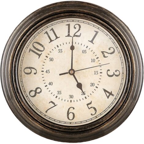 Horloge Murale Vintage, Gardez l'heure précise Pendules Murales, Horloge Murale Silencieuse pour Chambre, Faciles à Lire Horloge Murale à Piles, 30CM Pendule Murale pour Cuisine/Bureau/Café Decor