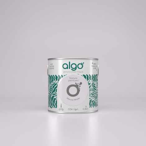 Peinture écologique Algo - Mat - Mauve Pétale - 0.5L (1/4)
