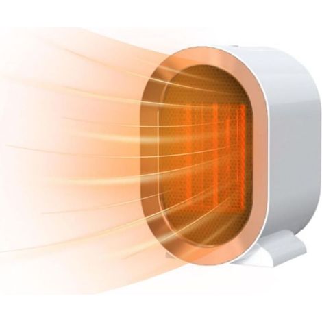 Mini Radiateur Soufflant 1200W Économe, Chauffage d'appoint Électrique pour Salon, Chambre, Salle de Bain, Blanc (1/5)