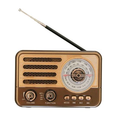 Radio portable AM FM, haut-parleur Bluetooth, radio rétro, fonctionne sur batterie rechargeable, convient pour l'intérieur et l'extérieur, cadeau pour les parents (1/5)