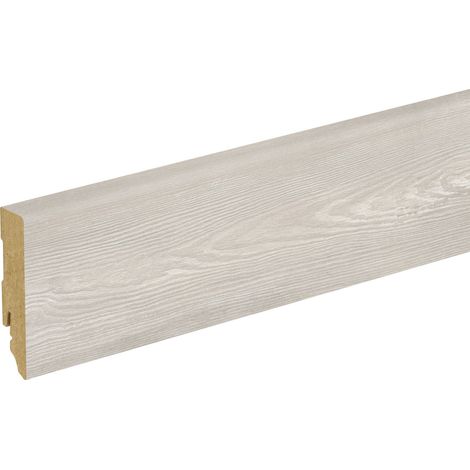 Neuhofer Fußleiste 240 cm 70 x 19 mm Pine whitewashed Sockelleiste (1/3)