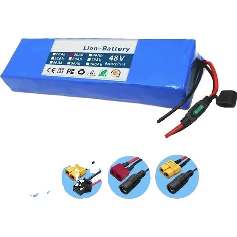 Batterie 48V 30Ah, Pack Lithium Haute Puissance 1000W pour Longue Distance, Sortie Stable, BMS et Fusible Intégrés pour une Performance Plus Sûre et Fiable (1/2)