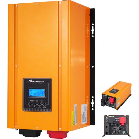 VEVOR Inversor de Corriente, 220/230/240 V AC Transformador Onda Sinusoidal Pura, 3 kW, Convertidor de Corriente, Convertidor Onda Sinusoidal Pura con Ventilador Inteligente, para Electrodomesticos