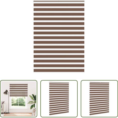 Jalousie -  Doppelrollo Braun 155x200 cm Stoffbreite 150,9 cm Polyester (1/5)