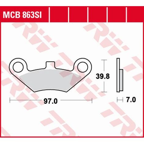 Pastillas de freno TRW ZF KH453 sinterizadas para quad 500 offroad 06-, delanteras, CF Moto 500