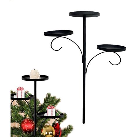 Candelabro de tres niveles para la punta del árbol de Navidad y festividades (35,4 pulgadas) (1/5)