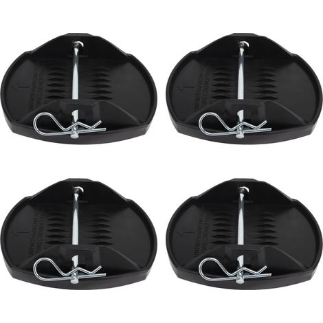 4 coussinets de cric, supports de roue, cales de stabilisation, patins d'équilibrage pour camping-car, caravane et remorque (1/5)