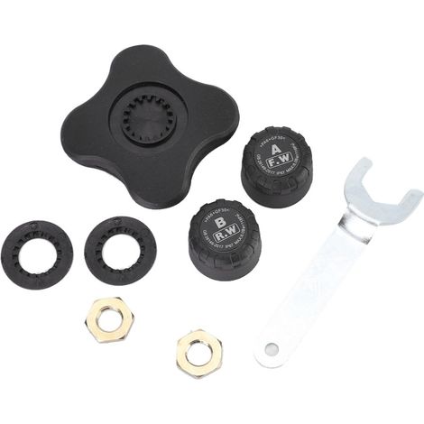 Qiilu Reifendrucksensor, 2 Stück Motorrad Bluetooth TPMS Reifendrucküberwachung, Innen-/Außensensor, IP67