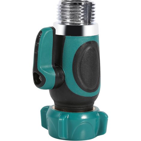 Raccord de tuyau d'arrosage NPT3/4" (1 pièce) avec vanne d'arrêt unidirectionnelle et adaptateur pour robinet. Neuf. (1/5)